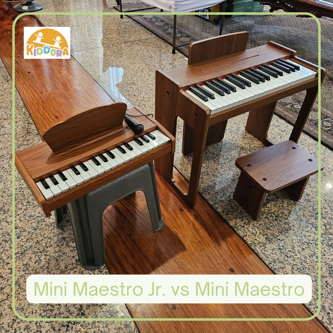 Mini Maestro Jr.: Wooden Kids Piano with Microphone