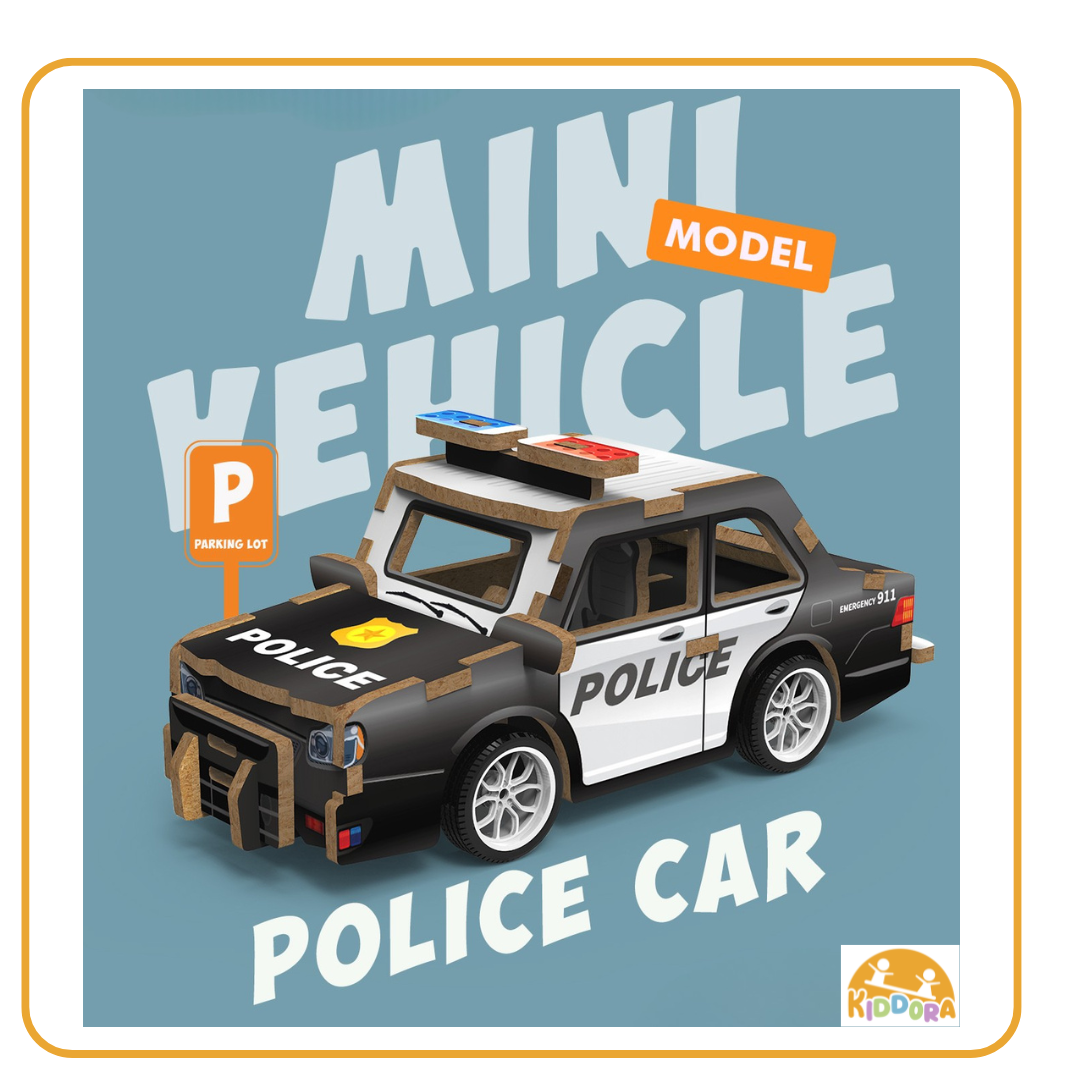 3D Wood Car Puzzle with Pullback Function