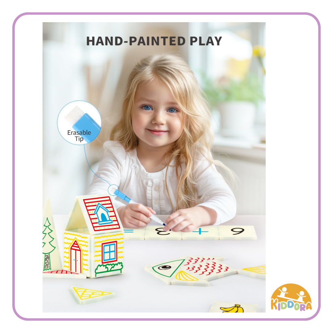 Kebo 2in1 Magic Write Castle Magnetic Tiles (65pcs)