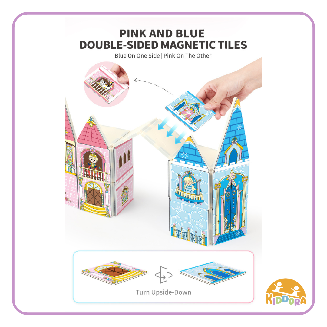 Kebo 2in1 Magic Write Castle Magnetic Tiles (65pcs)