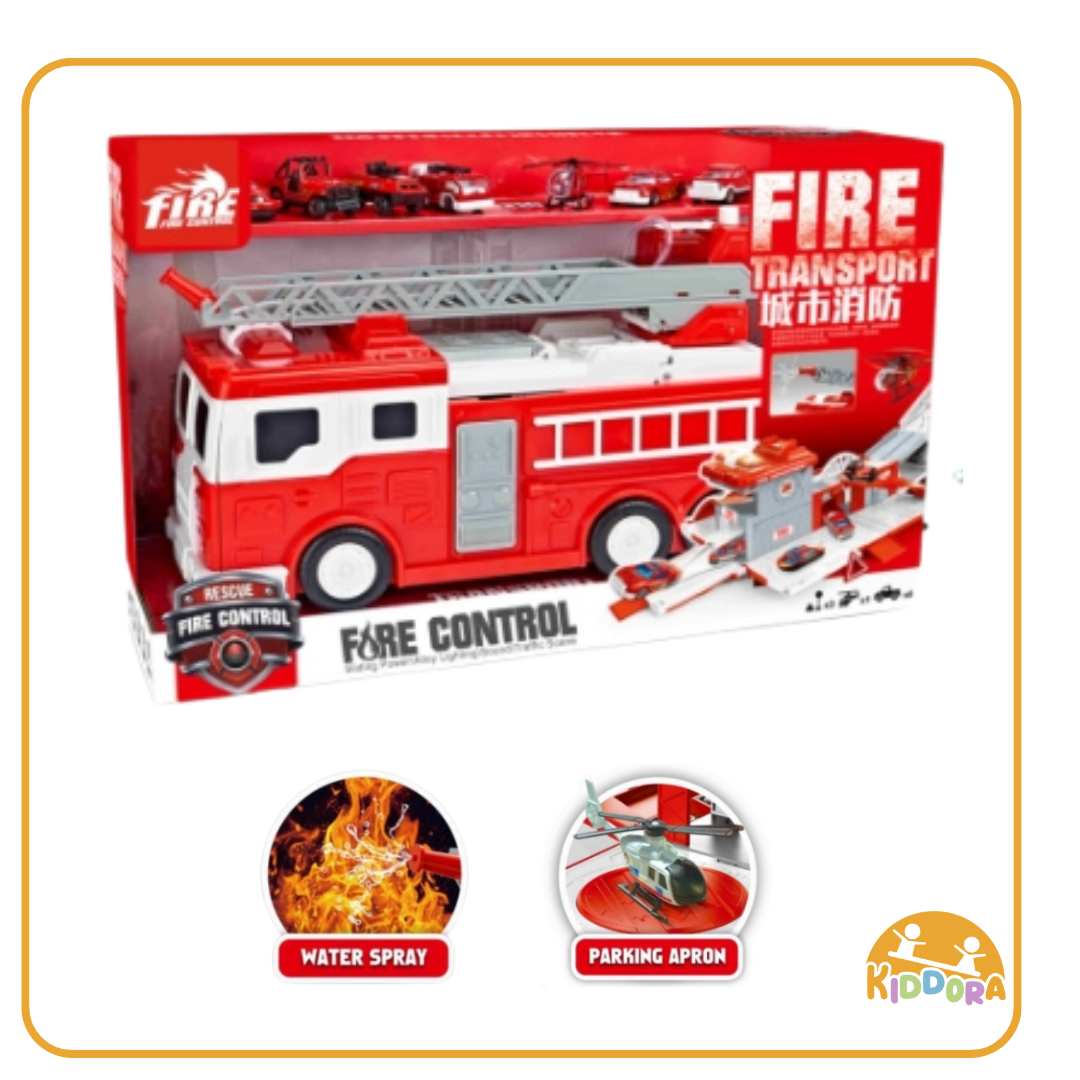 2-in-1 Fire Truck & Station Set