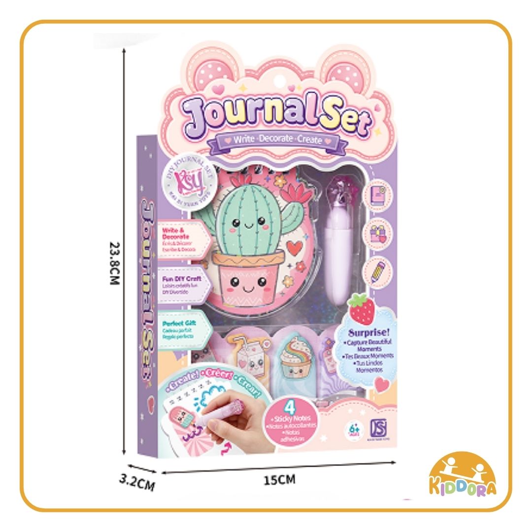 Cactus Journal Set box, 23.8 x 15 x 3.2 cm, with the cactus journal and highlighter