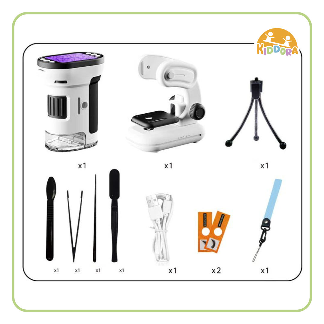 Chargeable Microscope Kids Microscope (3-way) – Kiddora