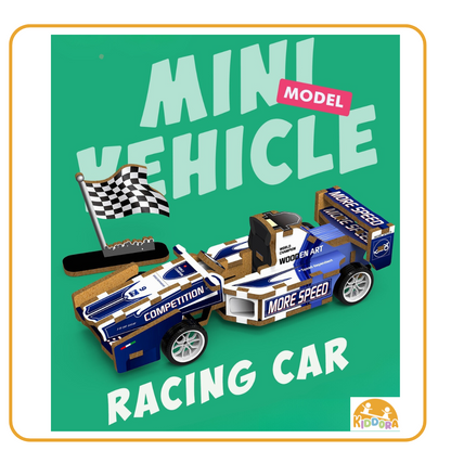 3D Wood Car Puzzle with Pullback Function