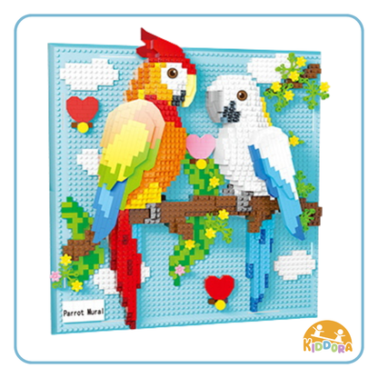 Parrot 3D Mural Bricks