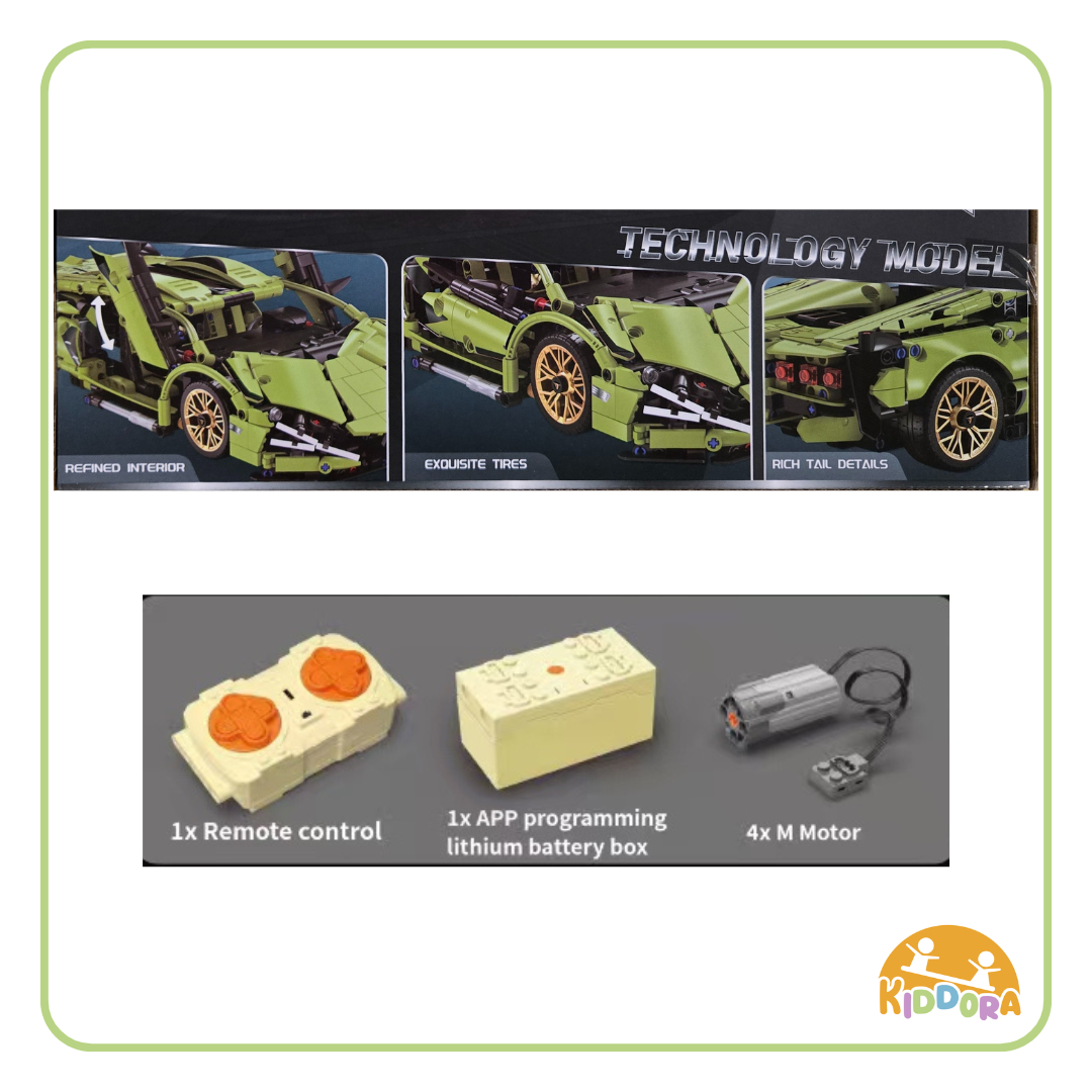 Green LR Supercar Bricks with RC