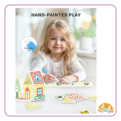 Kebo 2in1 Magic Write Castle Magnetic Tiles (65pcs)