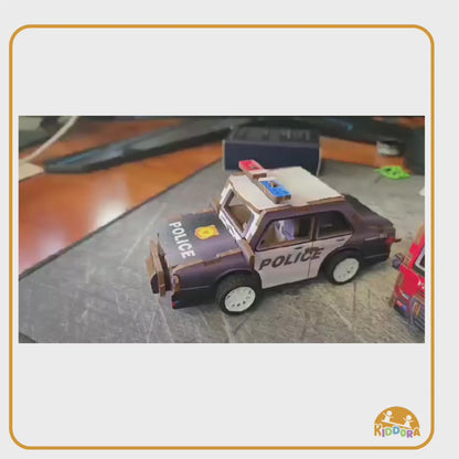 3D Wood Car Puzzle with Pullback Function